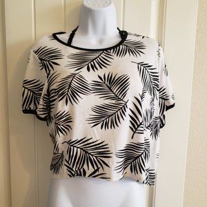 Charlotte Russe Black Palms Top
